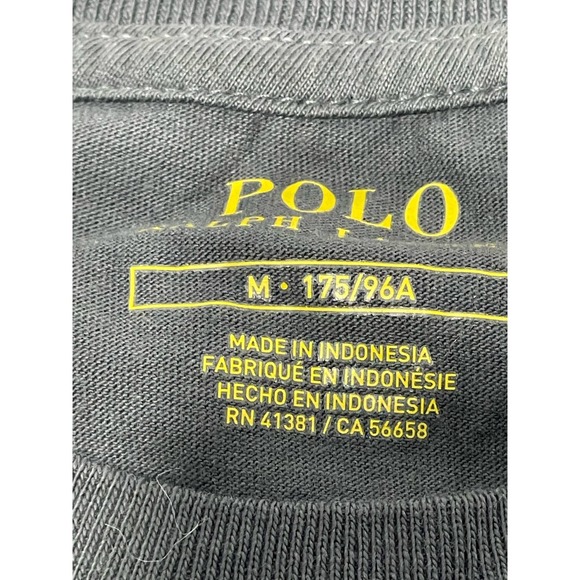 Ralph Lauren Short Sleeve Shirt Size‎ Medium Black EUC - Picture 5 of 6